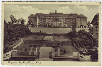 AK Burgstädt in Sachsen Hans Schlemm-Schule 1942