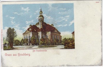 AK Gruss aus Hirschberg im Riesengebirge Jelenia Góra Gnadenkirche Schlesien Polen 1900