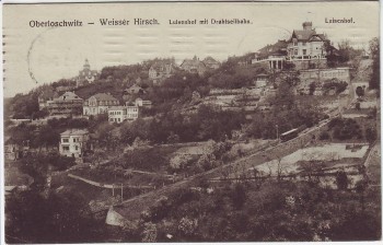 VERKAUFT !!!   AK Dresden Ober-Loschwitz Weisser Hirsch Luisenhof mit Drahtseilbahn 1911