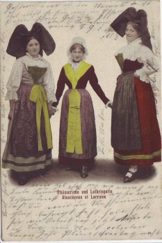 AK Elsässerinnen und Lothringerin Frauen in Tracht Frankreich 1904
