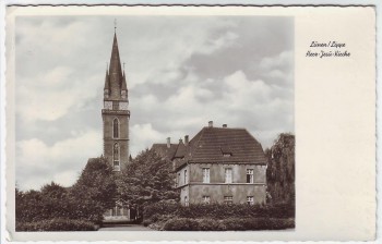 AK Foto Lünen an der Lippe Herz-Jesu-Kirche 1940