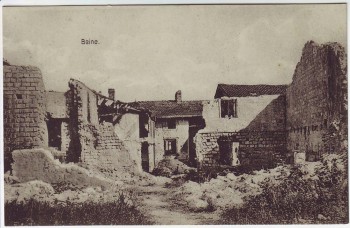 AK Beine Marne zerstörte Häuser 1. WK Frankreich 1915