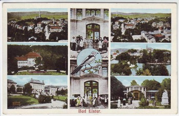 AK Mehrbild Bad Elster Salz-Quelle Moritz-Quelle Kurhaus ... 1910