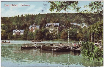 AK Bad Elster Louisasee Ruderboote 1910