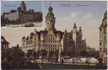 AK Leipzig Neues Rathaus Pleissenburg 1920