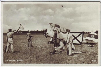 AK Foto Die deutsche Luftwaffe Flugzeug Pilot Personal 1936