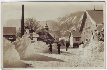 AK Foto Wintersportplatz Pfronten Ortsansicht im Winter 1933