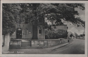 AK Hoym / Anhalt Rathaus b. Seeland 1957