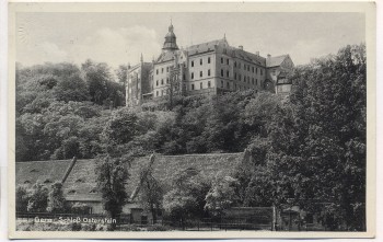 AK Foto Gera Schloss Osterstein mit schönem Werbestempel 1937