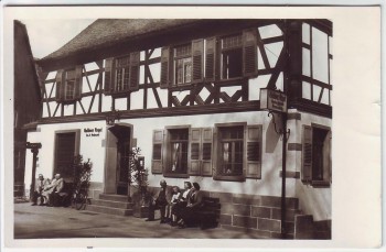 VERKAUFT !!!   AK Foto Laudenbach (Unterfranken) Gasthof zum Goldnen Engel bei Klingenberg am Main 1955