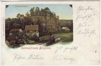 AK Sommerfrische Bürgstein Sloup v Čechách Einsiedlerstein bei Haida Nový Bor Böhmen Tschechien 1906