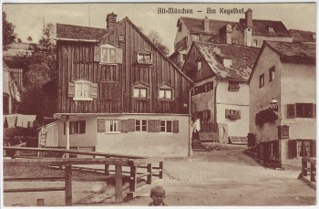 AK Alt München Au-Haidhausen Am Kegelhof 1910