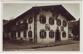 AK Foto Unterammergau Bemaltes Bauernhaus 1940 RAR