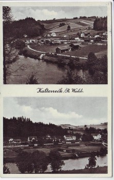 AK Kalteneck (Hutthurm) Ortsansichten Bahnpost 1938