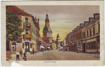 AK Völklingen Blick in Wilhelmstraße Saarland 1921