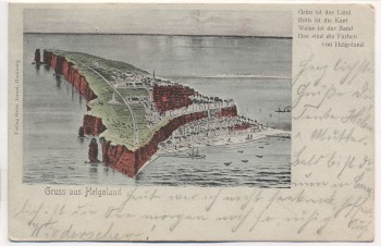AK Gruss aus Helgoland mit Spruch Nordsee 1904