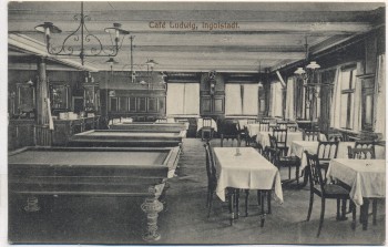 AK Ingolstadt Cafe Ludwig Ludwigstraße 1912 Sammlerstück RAR