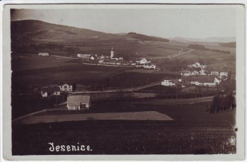 AK Foto Jesenice u Sedlčan Ortsansicht bei Sedlčany Mittelböhmen Tschechien 1930