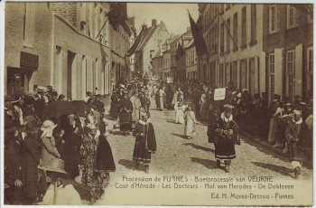 AK Furnes Veurne Procession Hof van Herodes Nr. 9 Westflandern Belgien 1910