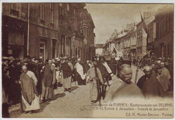 AK Furnes Veurne Procession Intrede te Jeruzalem Nr. 11 Westflandern Belgien 1910