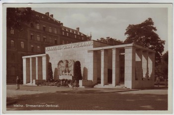 AK Foto Mainz Stresemann-Denkmal 1932