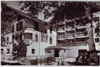 VERKAUFT !!!   AK Foto Seefeld Hotel Karwendelhof mit Auto Tirol Österreich 1950 RAR