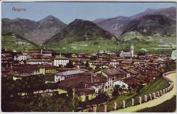 AK Pergine Valsugana Ortsansicht Trient Südtirol Italien 1913