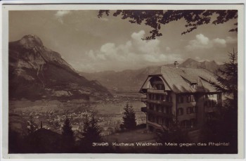 AK Foto Kurhaus Waldheim Mels gegen das Rheintal SG Schweiz 1929