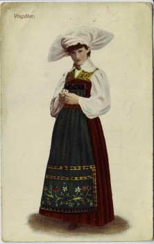AK Vingåker Frau in Tracht Schweden 1910
