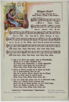 AK Liedkarte Anton Günther Klippl Lied Nr. 3 1920