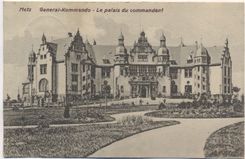 AK Metz General-Kommando Moselle Lothringen Frankreich Soldatenkarte 1910