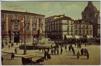 AK Catania Piazza Duomo Sizilien Italien 1908