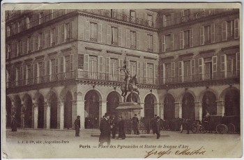 AK Paris Place des Pyramides et Statue de Jeanne d'Arc Frankreich 1904