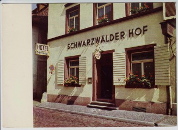 AK Foto Freiburg im Breisgau Hotel Schwarzwälder Hof Herrenstraße 1970
