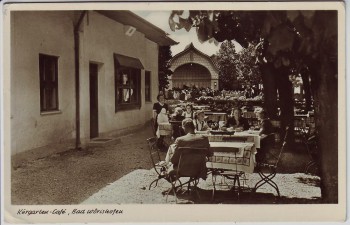 AK Bad Wörishofen Kurgarten-Cafe Dillian mit Menschen 1940