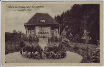 AK Saalfeld / Saale Unterkunftshaus der Feengrotten Thüringen 1920