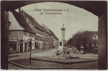 AK Solbad Frankenhausen am Kyffhäuser Der Hermannbrunnen 1909