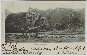 AK Oberammergau Ortsansicht Bayern 1900