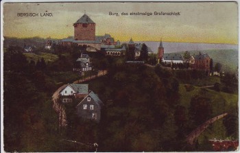 AK Burg an der Wupper Bergisch Land Grafenschloß bei Solingen 1928
