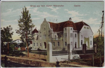 AK Gruss aus dem Kurort Bad Wörishofen Casino 1910