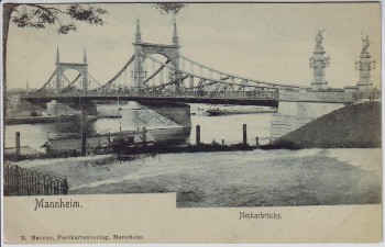 AK Mannheim Neckarbrücke 1910