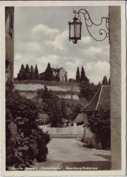AK Foto Meersburg am Bodensee Blick auf Annette Droste's Fürstenhäusle 1951