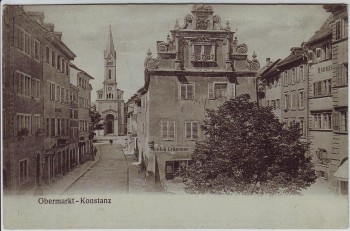 VERKAUFT !!!   AK Konstanz am Bodensee Obermarkt 1912