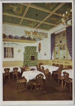 AK München Rheinhof-Bierstuben im Hotel Rheinischer Hof Teilansicht des Tölzer-Stüberl 1937