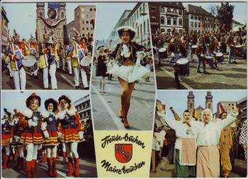 AK Mehrbild Mainz Karneval Fassenacht MCC-Kapelle Tanzmariechen ... 1970