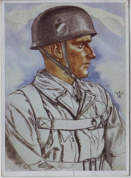 VERKAUFT !!!   Künstler-AK W. Willrich Oberleutnant Schmidt VDA 2. WK 1941