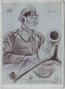 Künstler-AK W. Willrich Oberleutnant v. Jaworski Männer der Westfront VDA 2. WK 1941