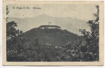AK St. Gilgen Elsass Pflixburg b. Wintzenheim Winzenheim Haut-Rhin Frankreich Zugpost 1914