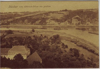AK Diesbar-Seußlitz vom Göhrisch-Felsen aus gesehen 1920
