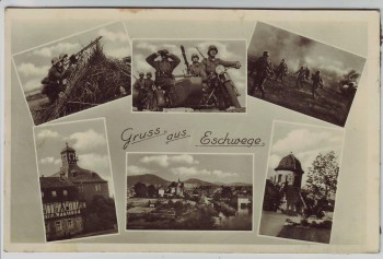AK Mehrbild Gruss aus Eschwege Soldaten Glockenturm Ortsansicht Feldpost 1939